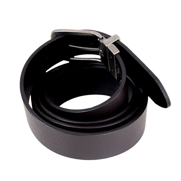 NWT GNW BLACK BROWN REAL LEATHER 1 3/8"Wd REVERSIBLE CASUAL DRESS BELT 50 (R64 - Picture 4 of 16